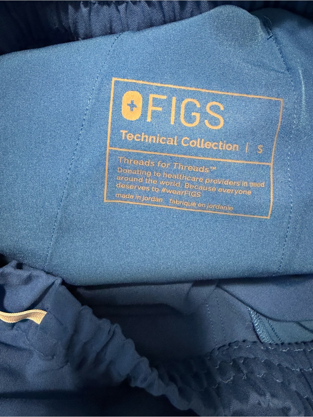 FIGS Straight-Leg Scrub Pants in Royal Blue - Picture 4 of 5